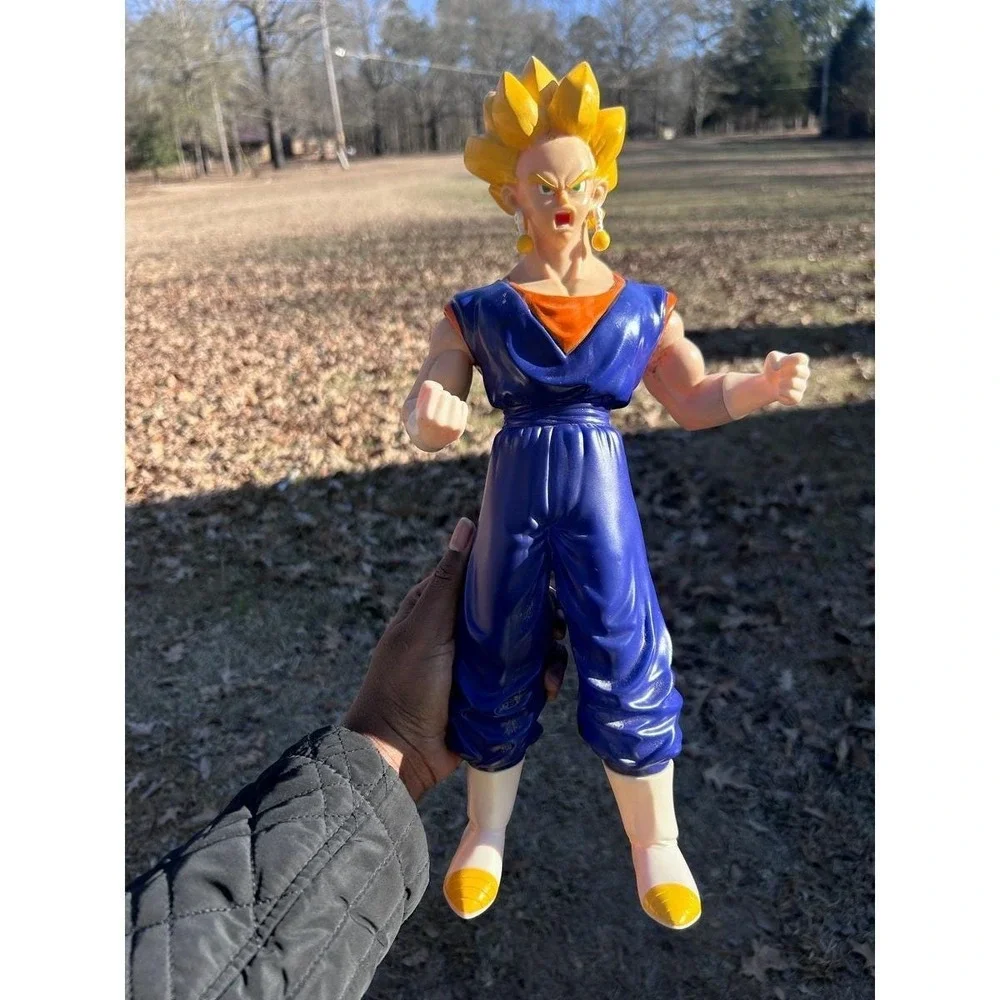 Bird Studio Dragon Ball‎ Z Vegito Figure Kids 13in Blue Plastic Vintage Good